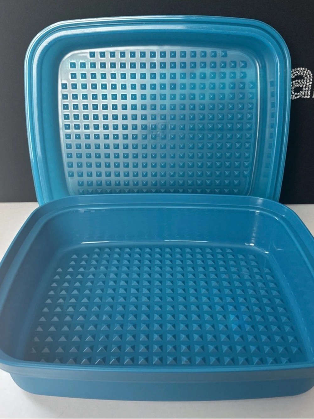 Tupperware Large Season - Serve Marinating Container Teal 2.9L / 12.5 Cup